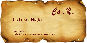 Csirke Maja névjegykártya